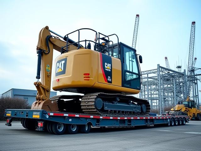 Heavy construction equipment transport.